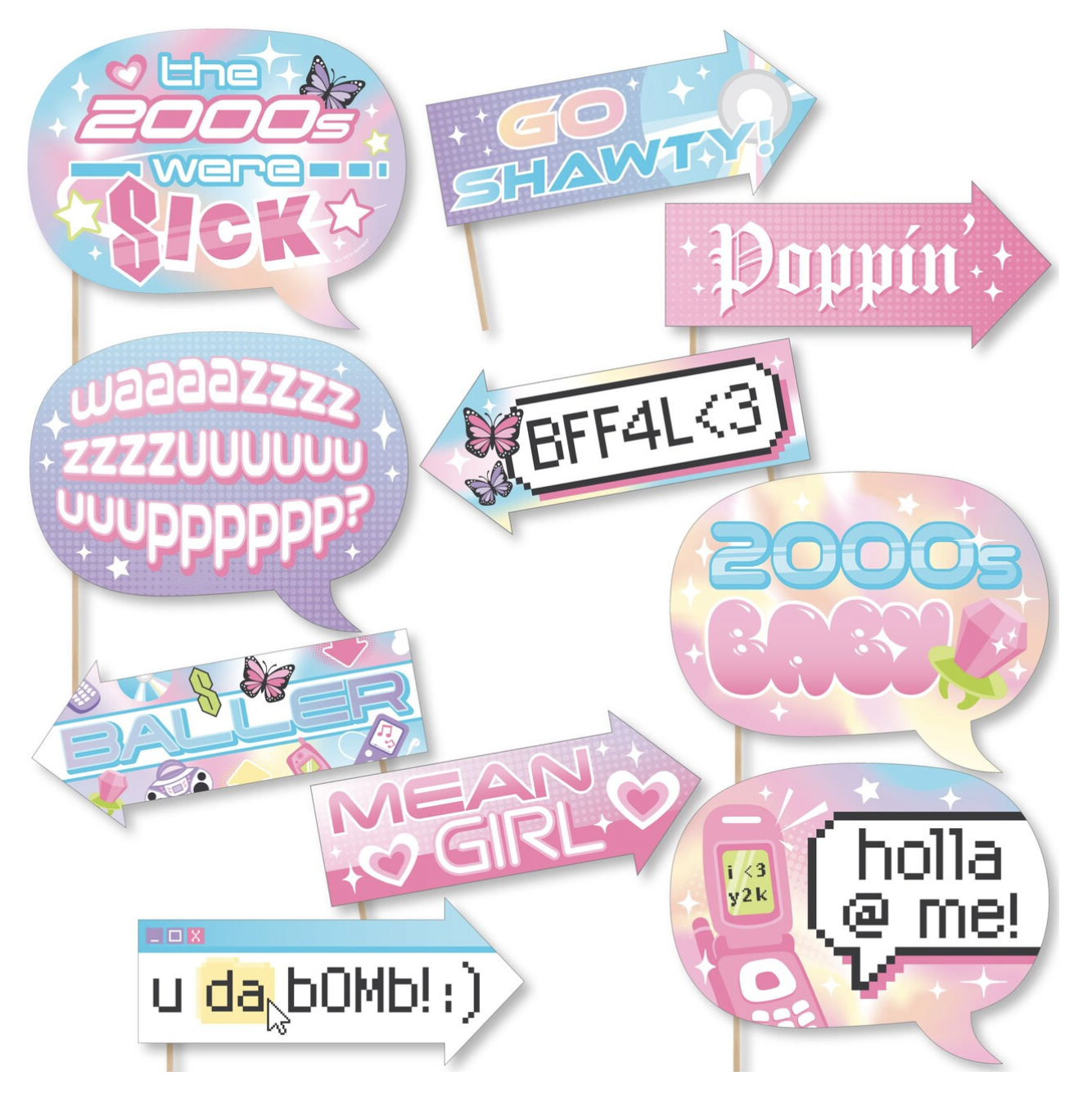 2000s party photo props